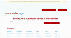 Desktop Screenshot of morecambepages.co.uk