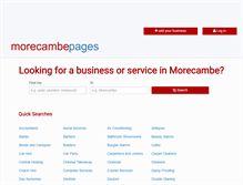 Tablet Screenshot of morecambepages.co.uk